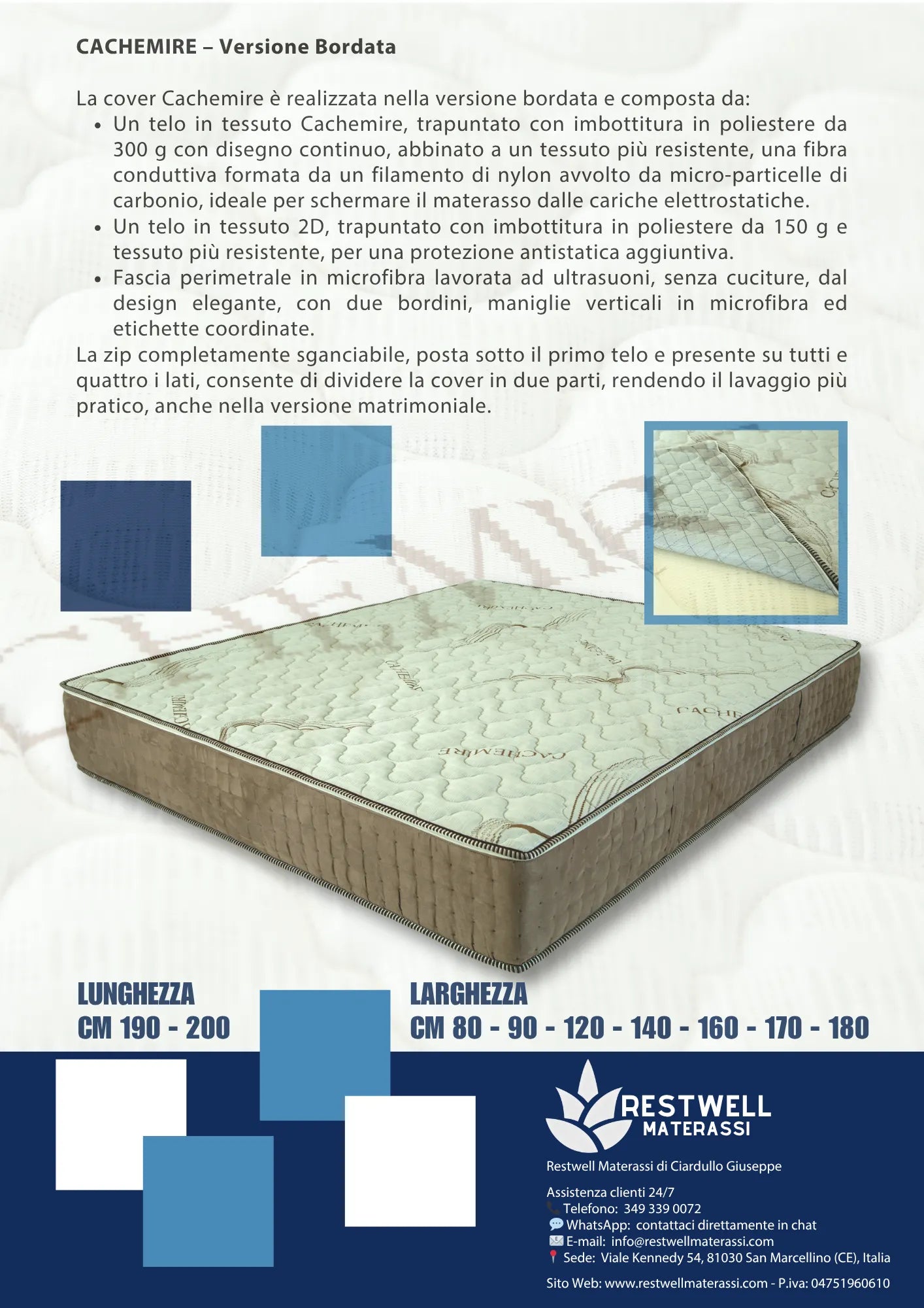 Materasso "Cachemire" ZAFFIRO AIRFRESH