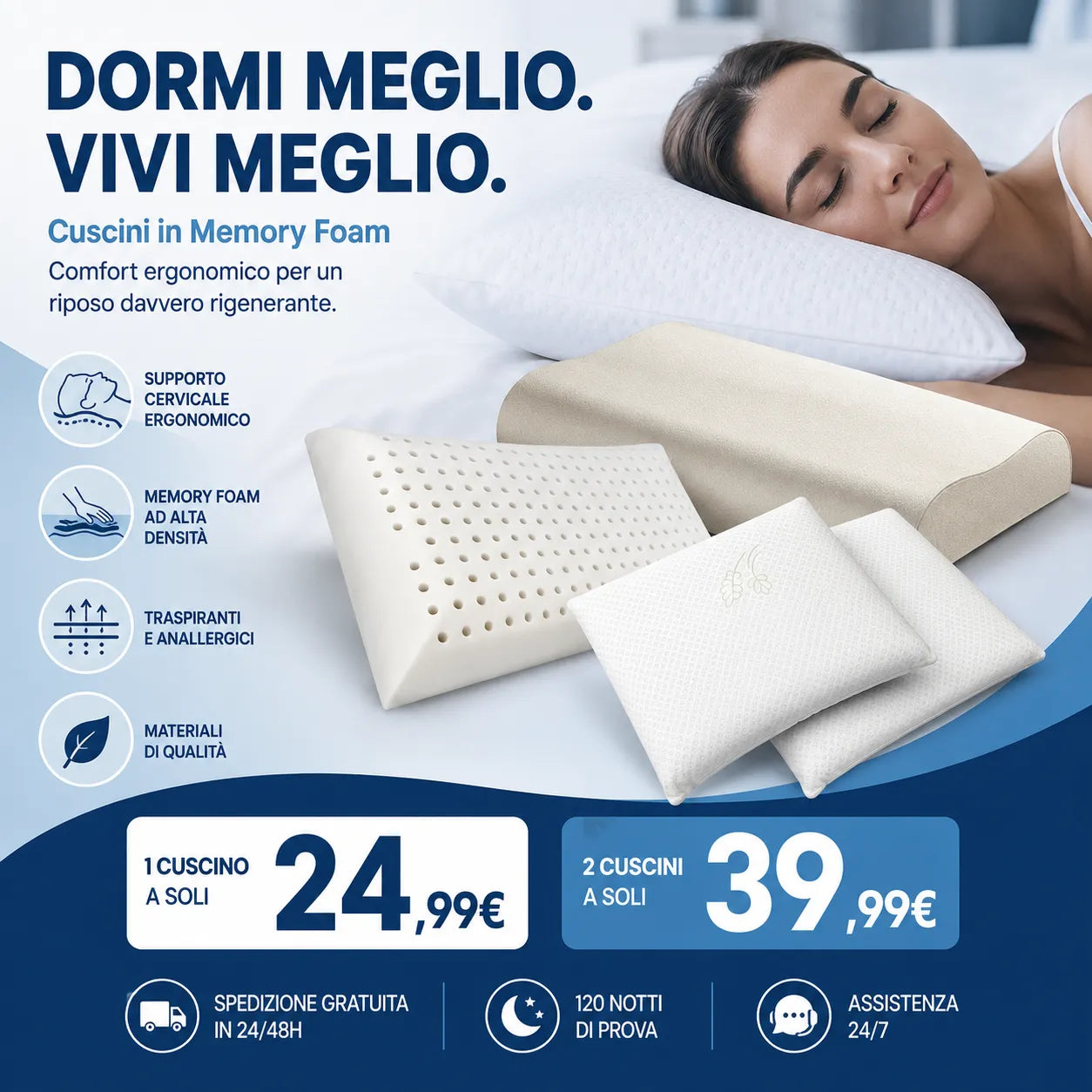 Cuscini Memory Foam