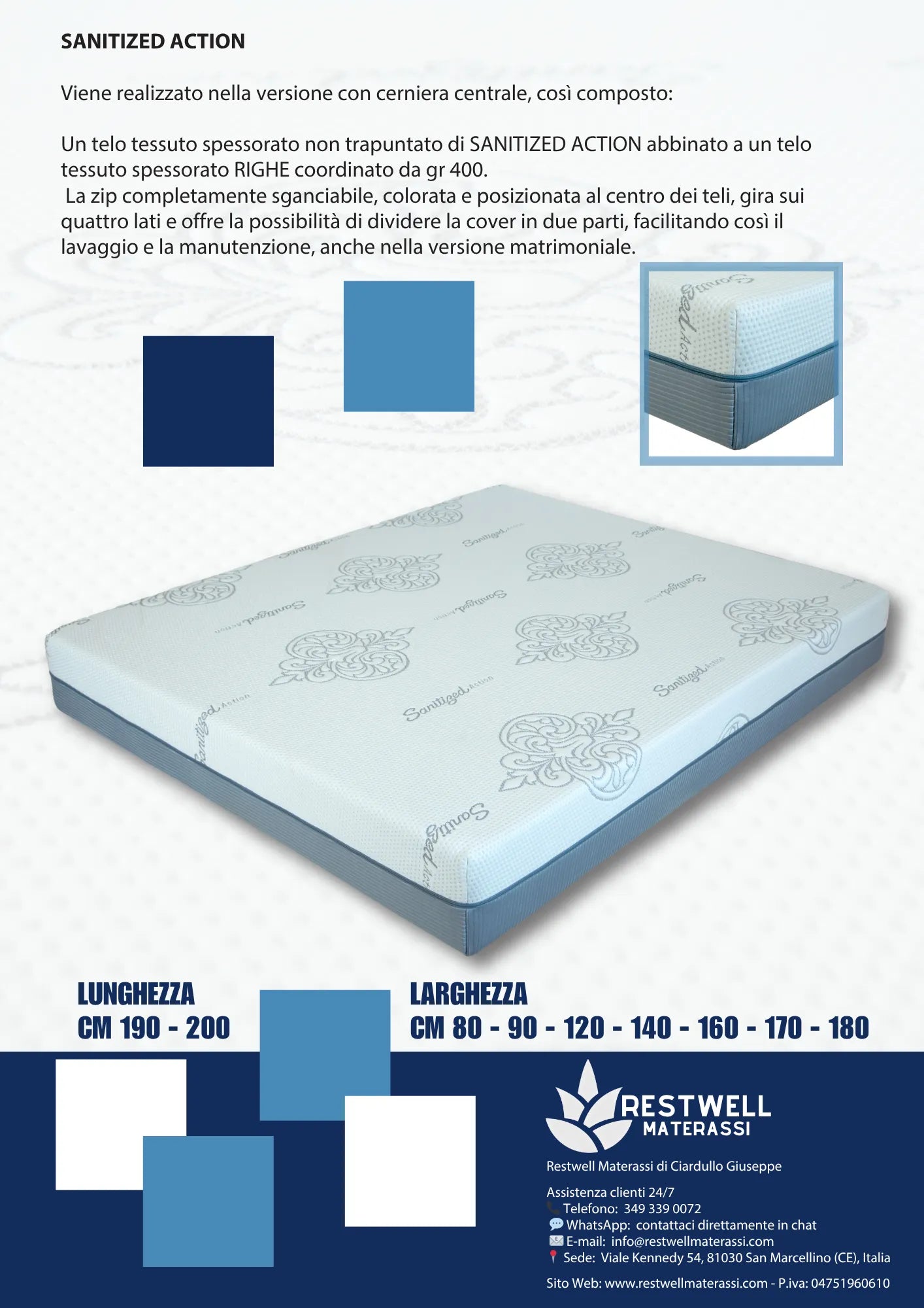 Materasso "Samitized Action" BUBBLE  D.M.