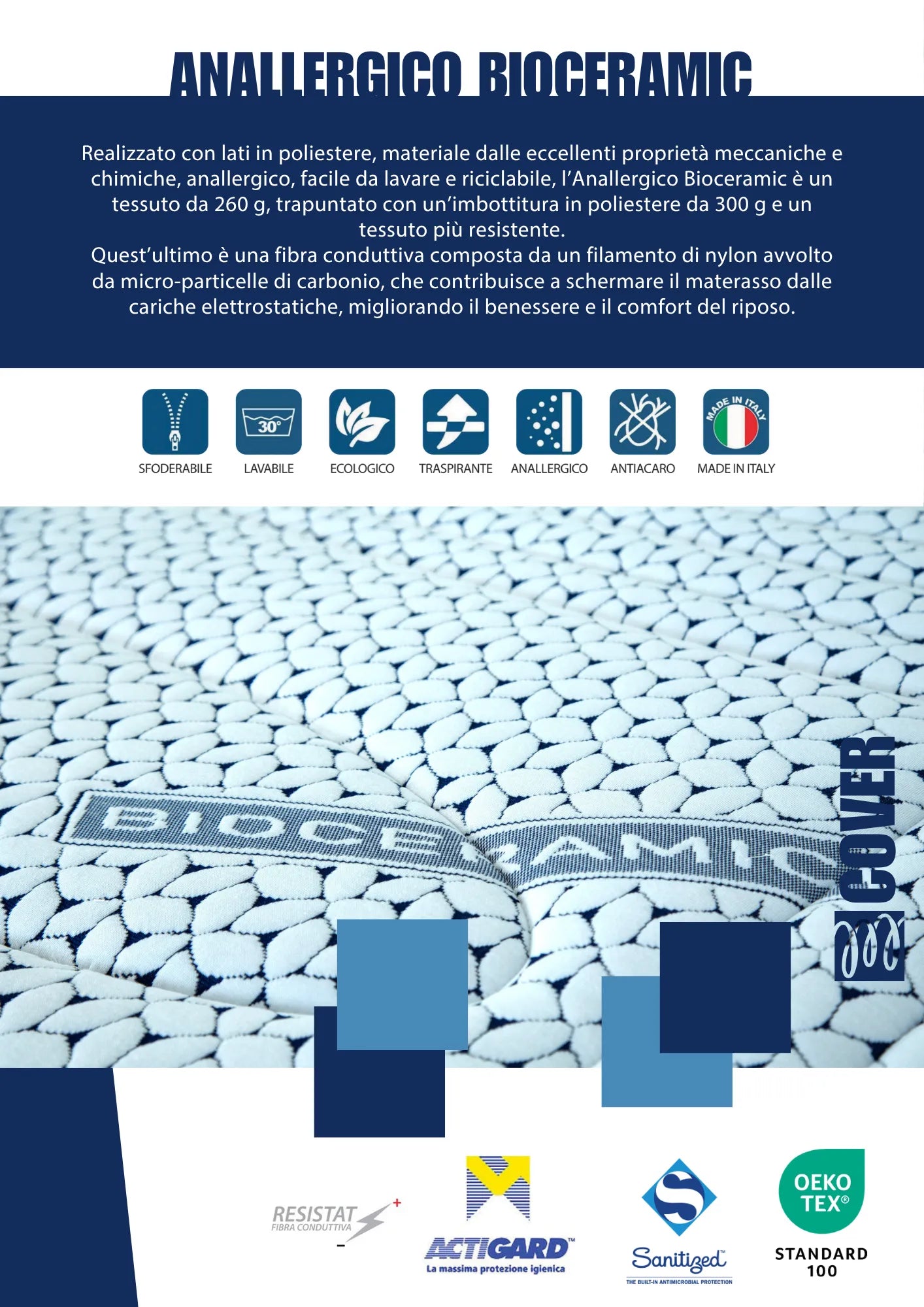 Materasso "Anallergico Bioceramic"