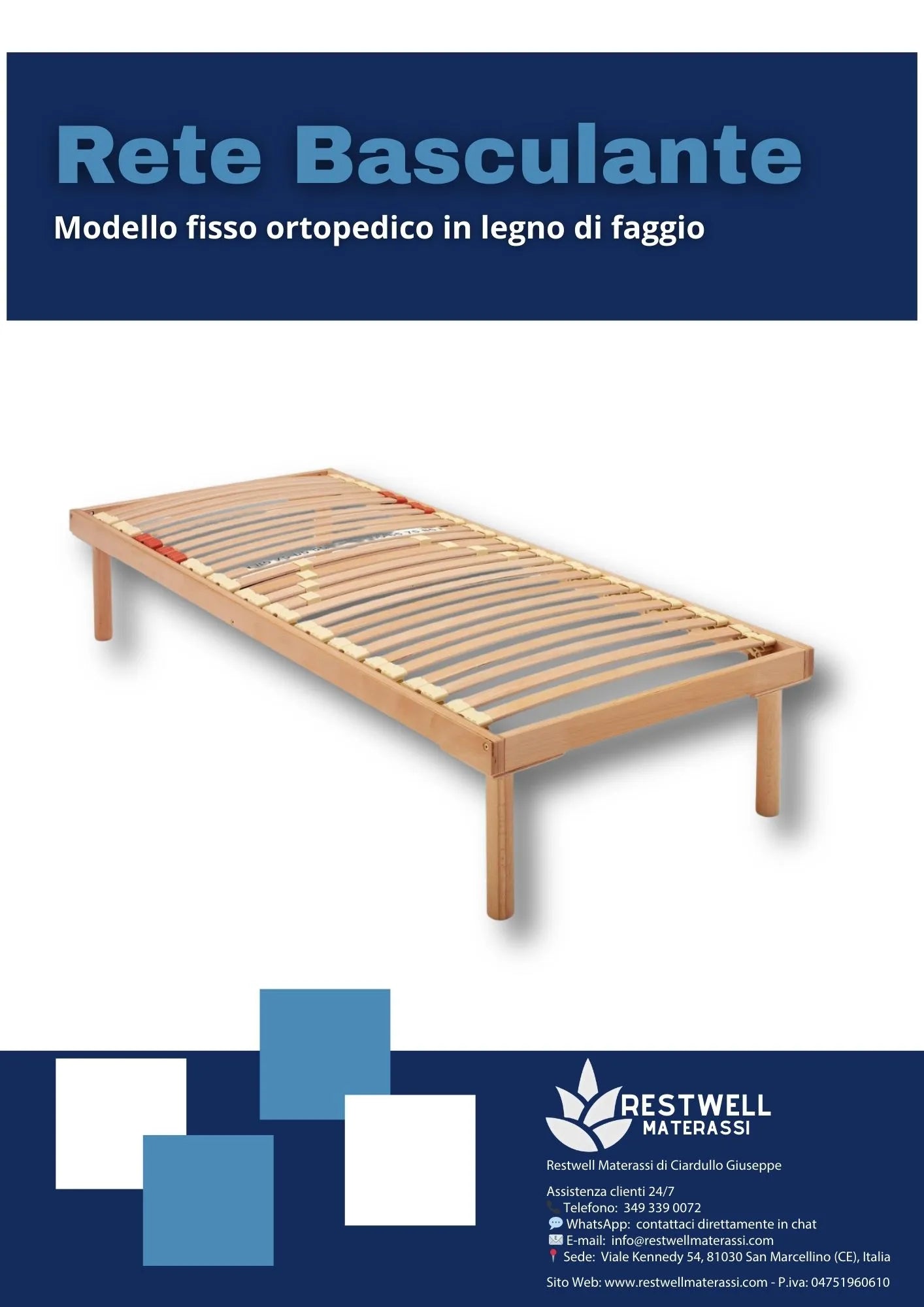 Rete Basculante Ortopedica in Faggio