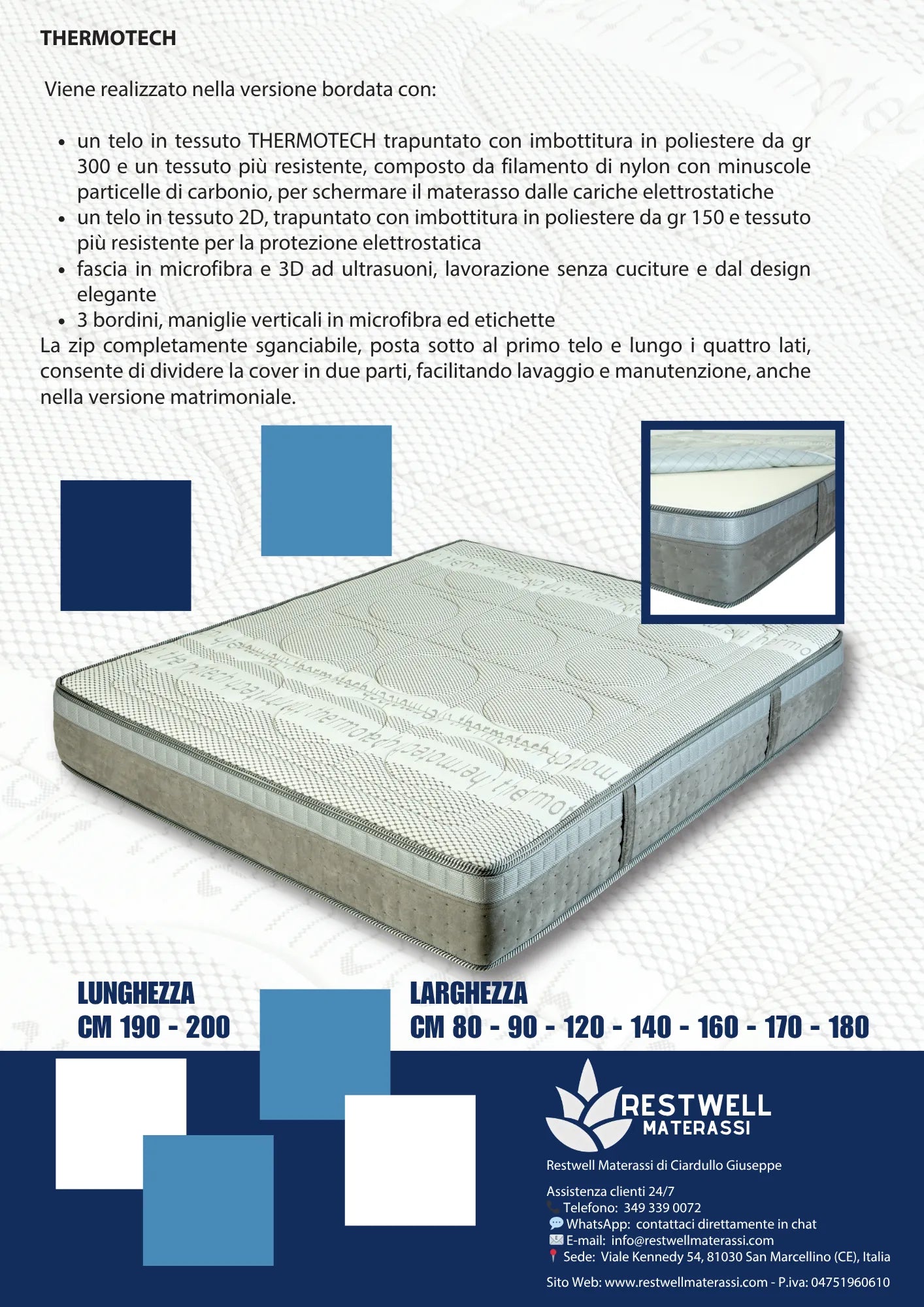 Materasso "ThermoTech" RUBINO AIRFRESH