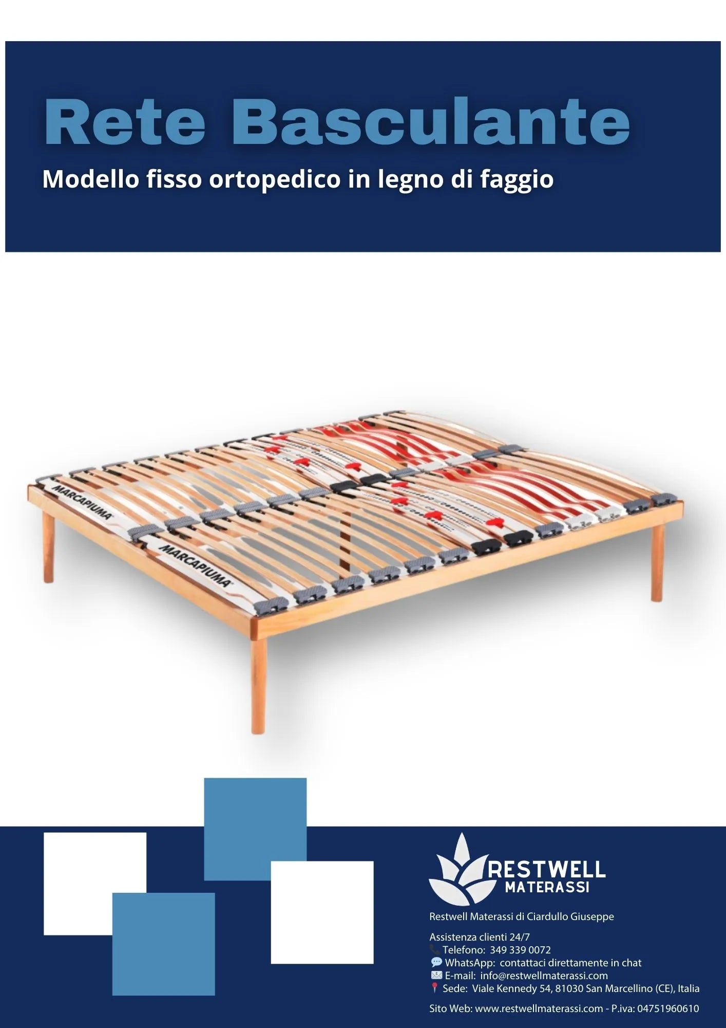 Rete Basculante Ortopedica in Faggio