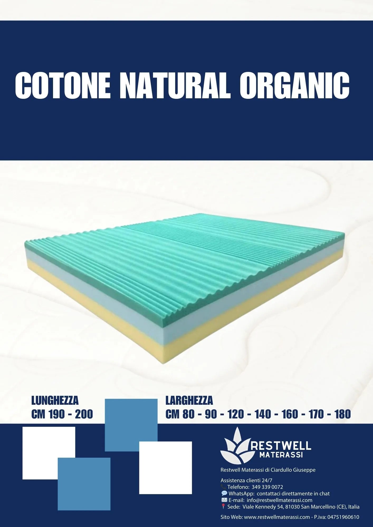 Materasso "Cotone Natural Organic"